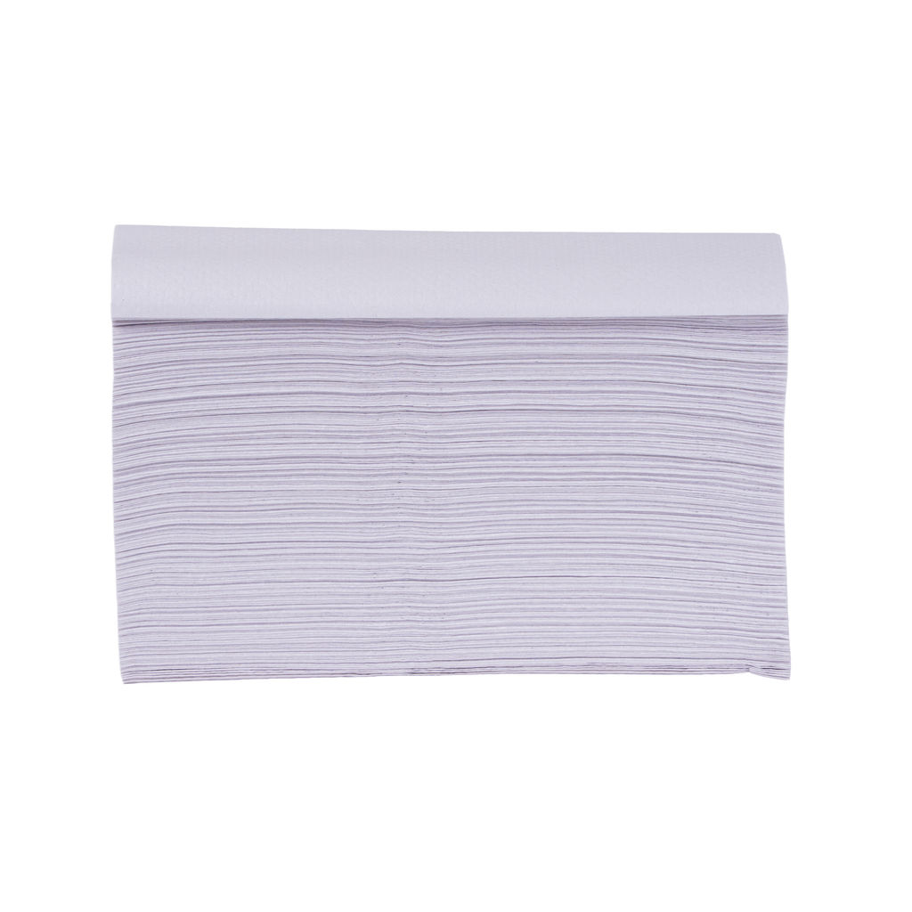 Multifold white paper towel, 9.25” x 9.4”, 4000 sheets, environmentally friendly, made from 100% recycled content.