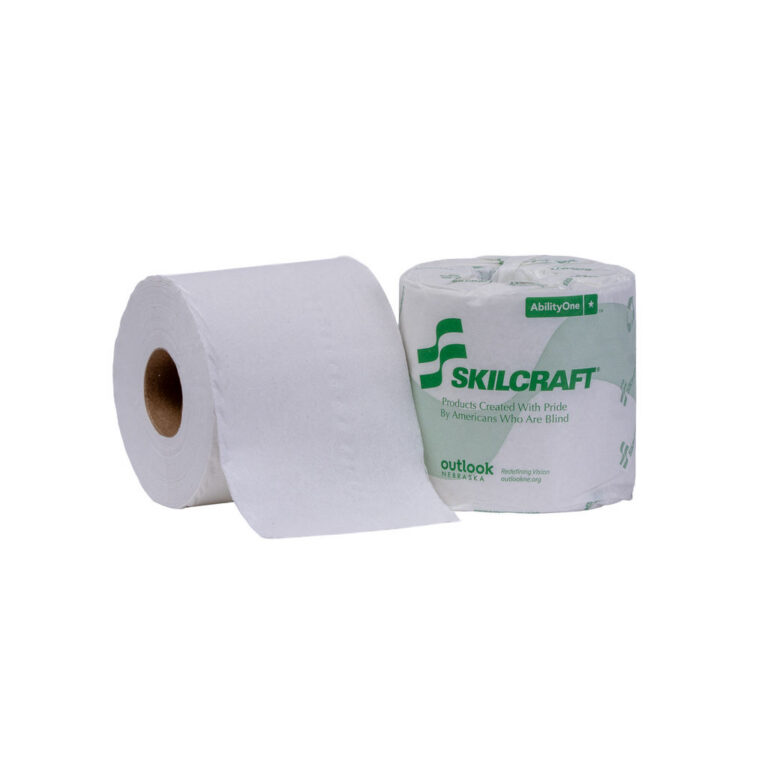 26016 Standard Roll Tissue, 2-Ply. Two rolls side by side.