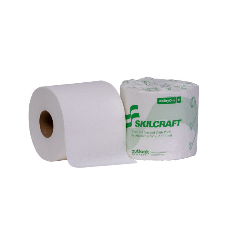 26030 Standard Roll Tissue, 1-Ply. Two rolls side by side.