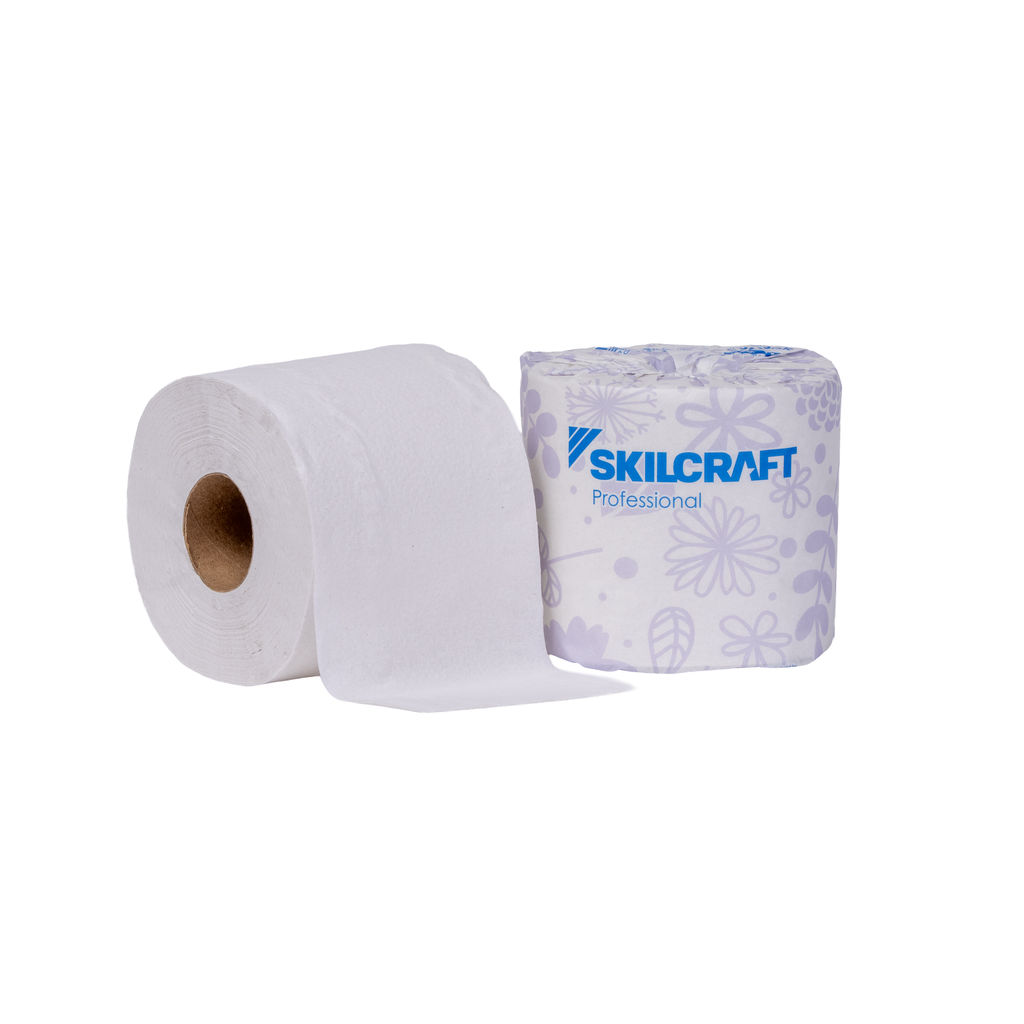 26140 Professional Standard Roll Tissue, 2-Ply. Two rolls side by side.
