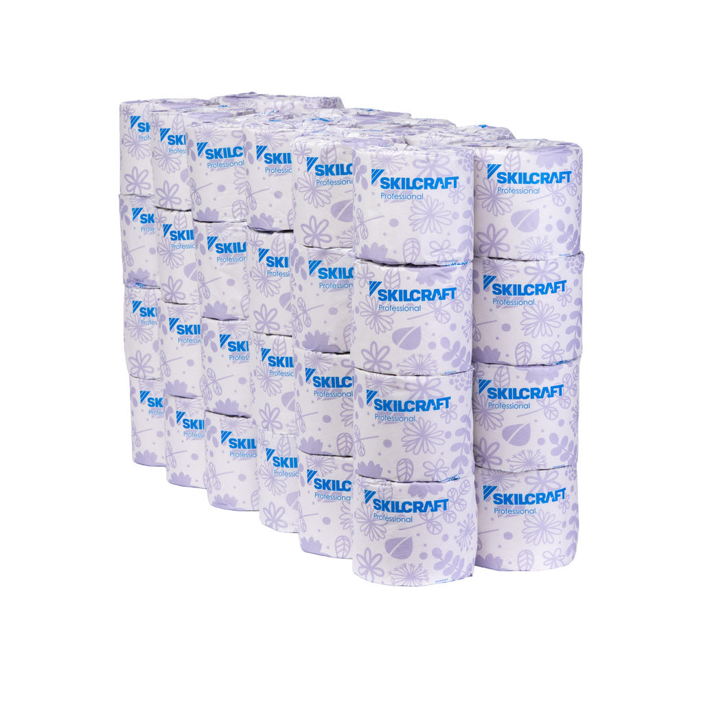 26148 Professional Standard Roll Tissue, 2-Ply. 48 rolls stacked.