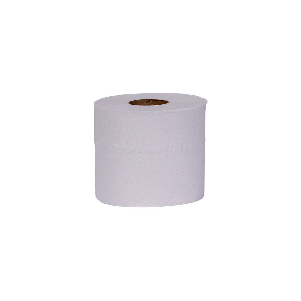 Professional standard roll tissue, 2-ply, white, suitable for offices and hotels, eco-friendly, individually wrapped, septic safe.