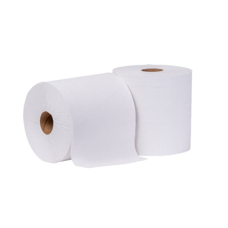 28010 Center Pull White Towel - Two rolls.