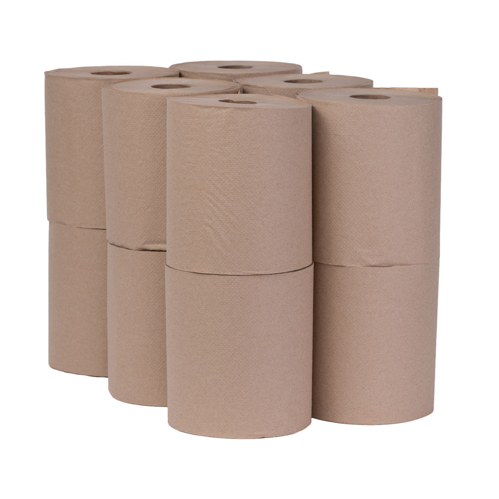 29020 Hardwound Natural Towel - 12 rolls stacked.