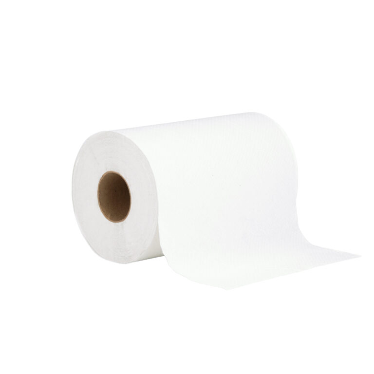 White roll of toilet paper