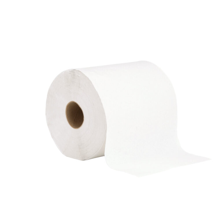 White roll of toilet paper