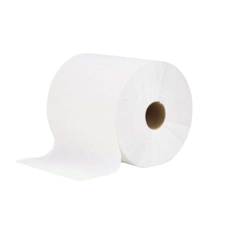 White roll of toilet paper