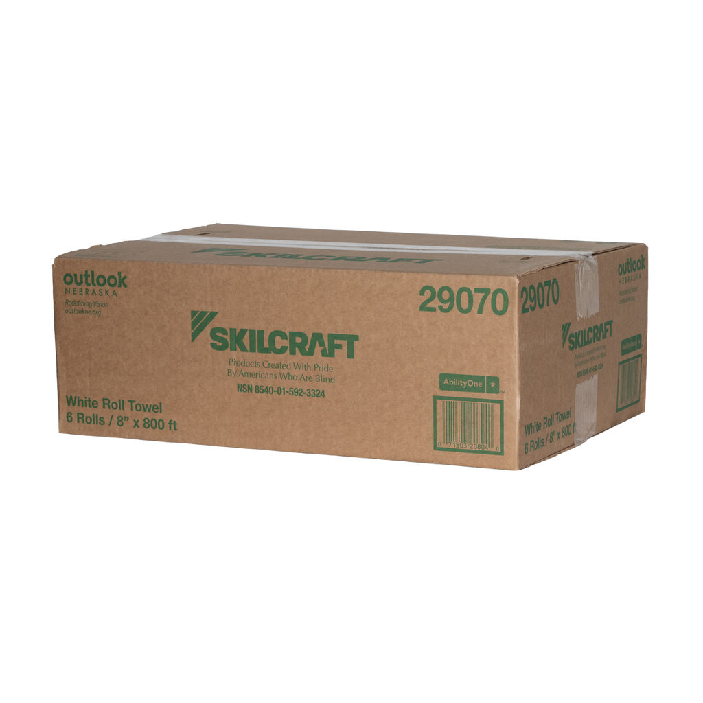 29070 Hardwound White Towel Box.