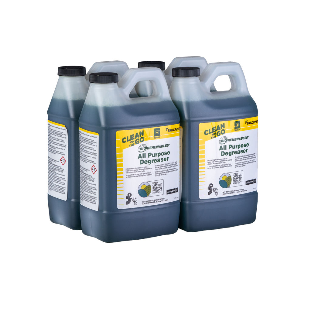 BioRenewables All Purpose Degreaser, Concentrate, 2-Liter, Set of 4.