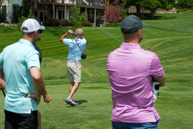 Blake and Spartan team. One man just finished swinging his club.